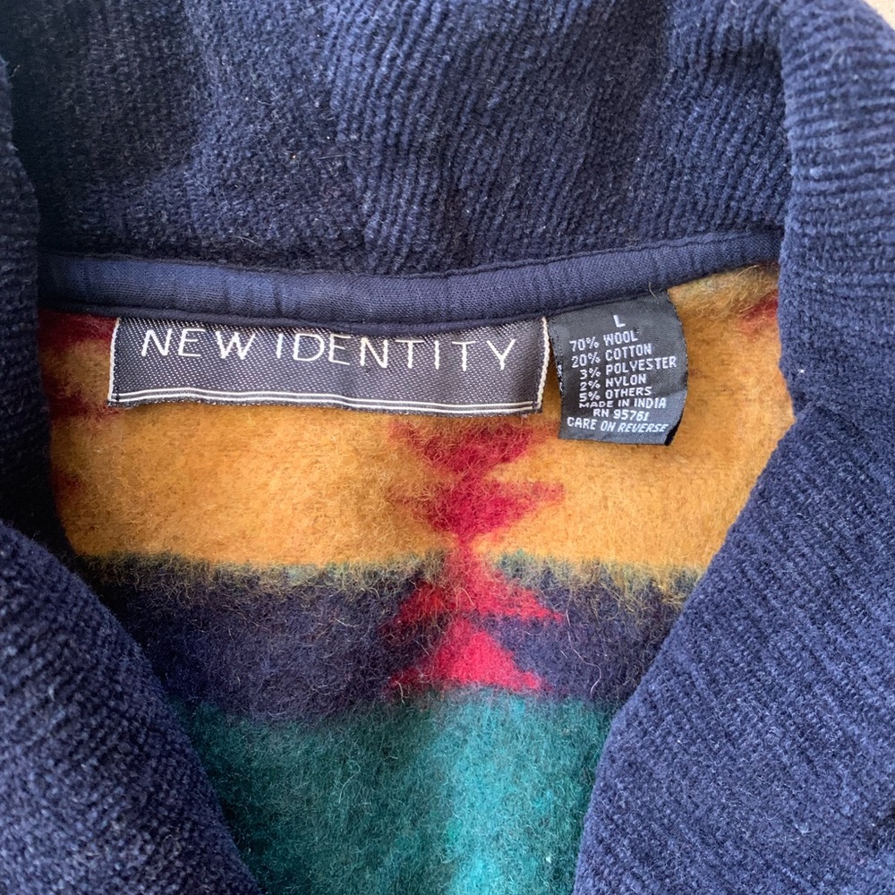 Vintage New Identity Wool Tribal Print Jacket - Picture 4 of 6